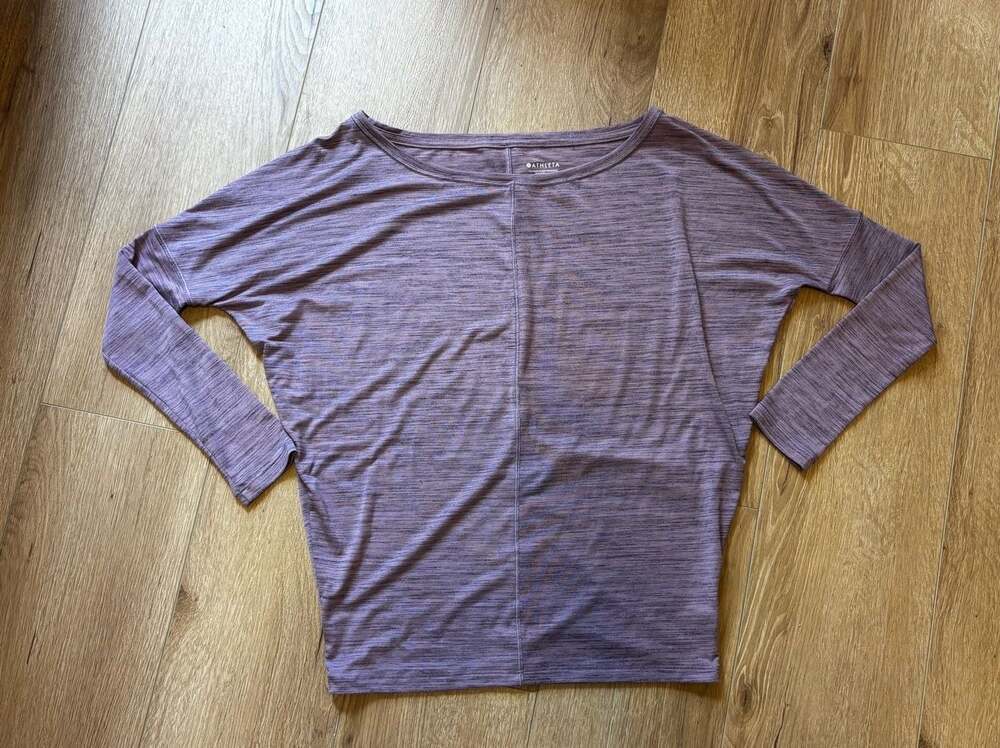 Athleta Long Sleeve Top Purple Heathered Size XXS